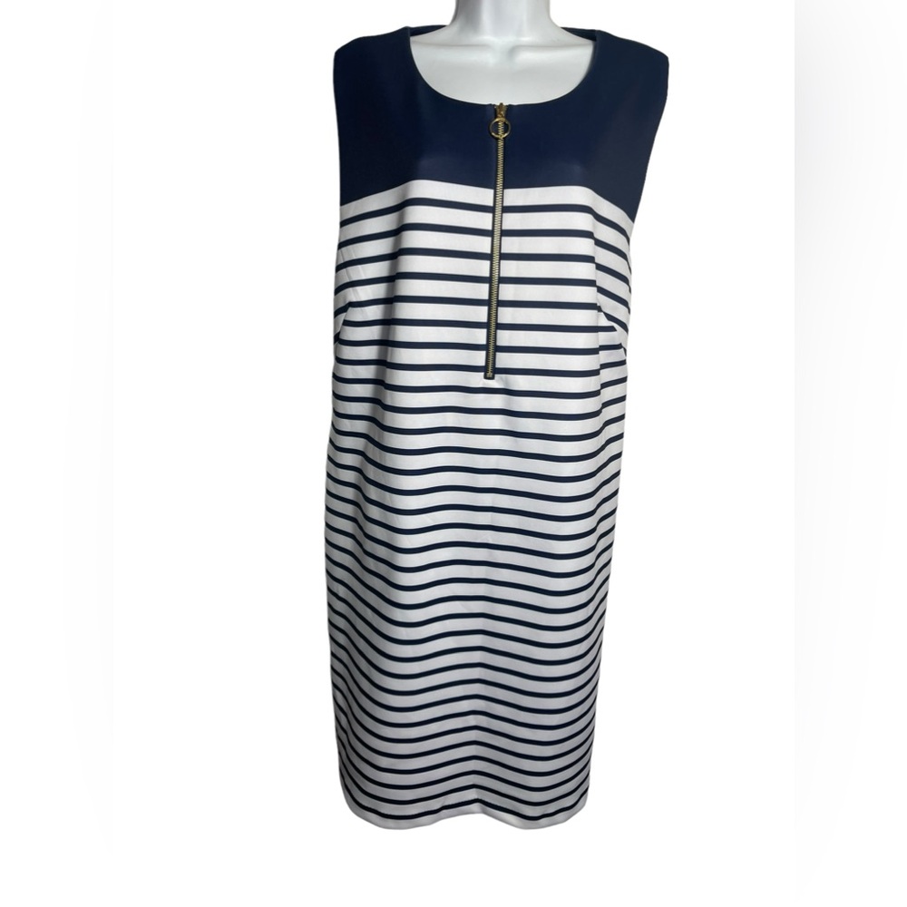 NWT Michael Kors dress.size 3x navy‎ and white striped sleeveless dress 💙